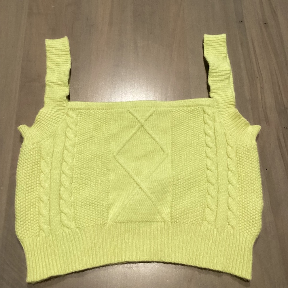 Light Green Sweater Tank - Medium
